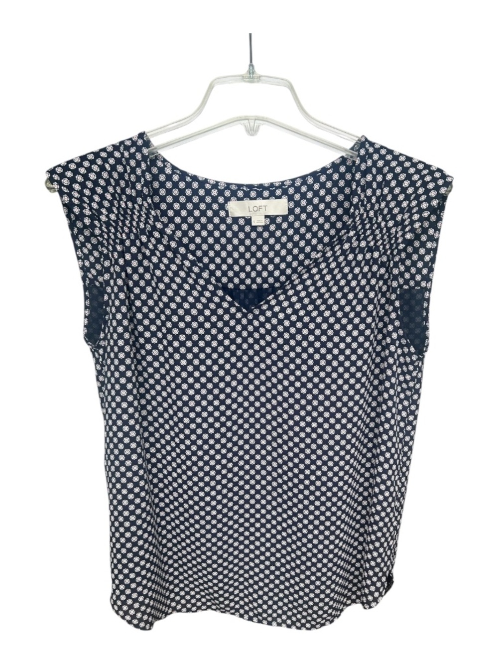 LOFT Blue Printed Top-Size S